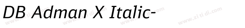 DB Adman X Italic字体转换 DB Adman X Italic字体转换